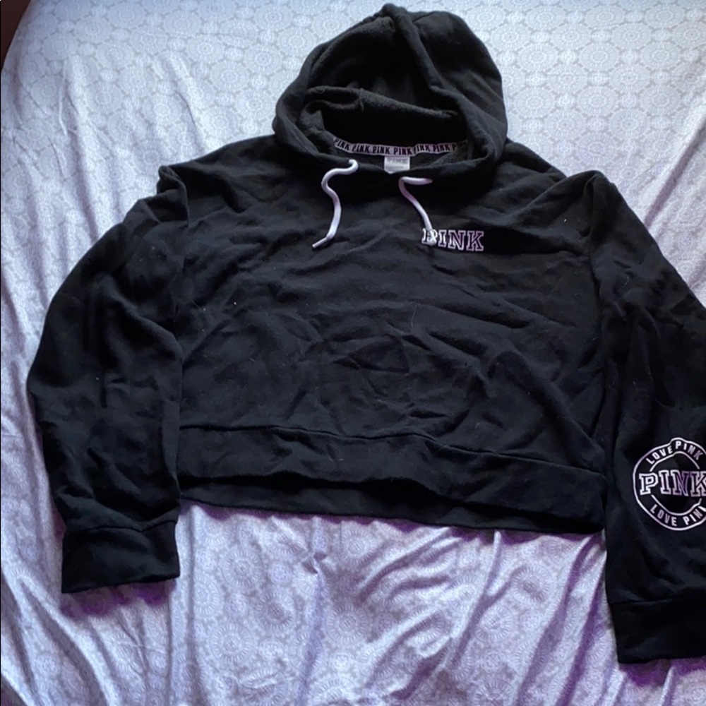 pink hoodie